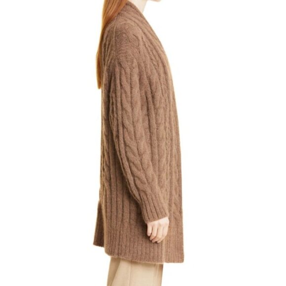 💕VINCE💕 Braided Cable Cardigan Alpaca Wool Blend ~ Cream NWT - Picture 13 of 14